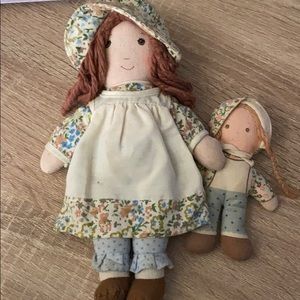 Holly hobbie set of 2 rag dolls